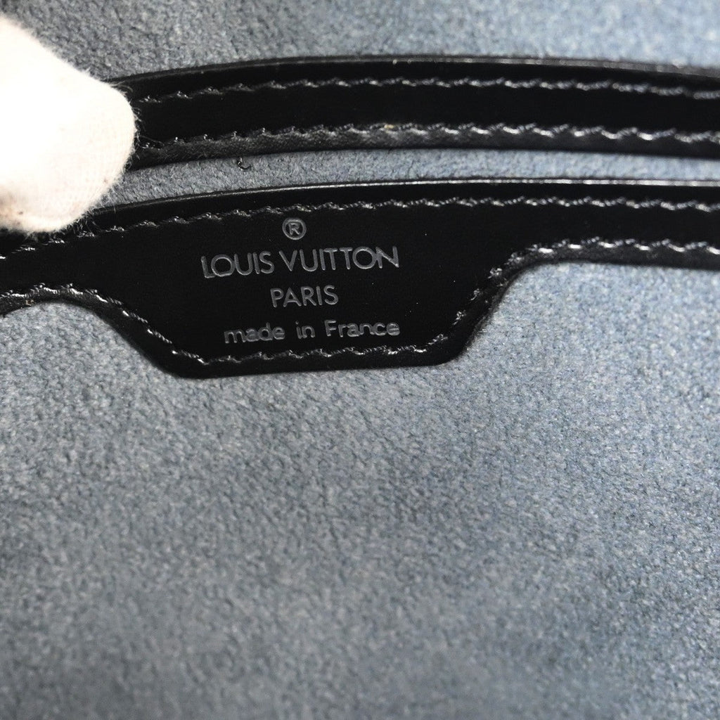 Louis Vuitton Saint Jacques Handbag Epi Leather Black Leather Handbag