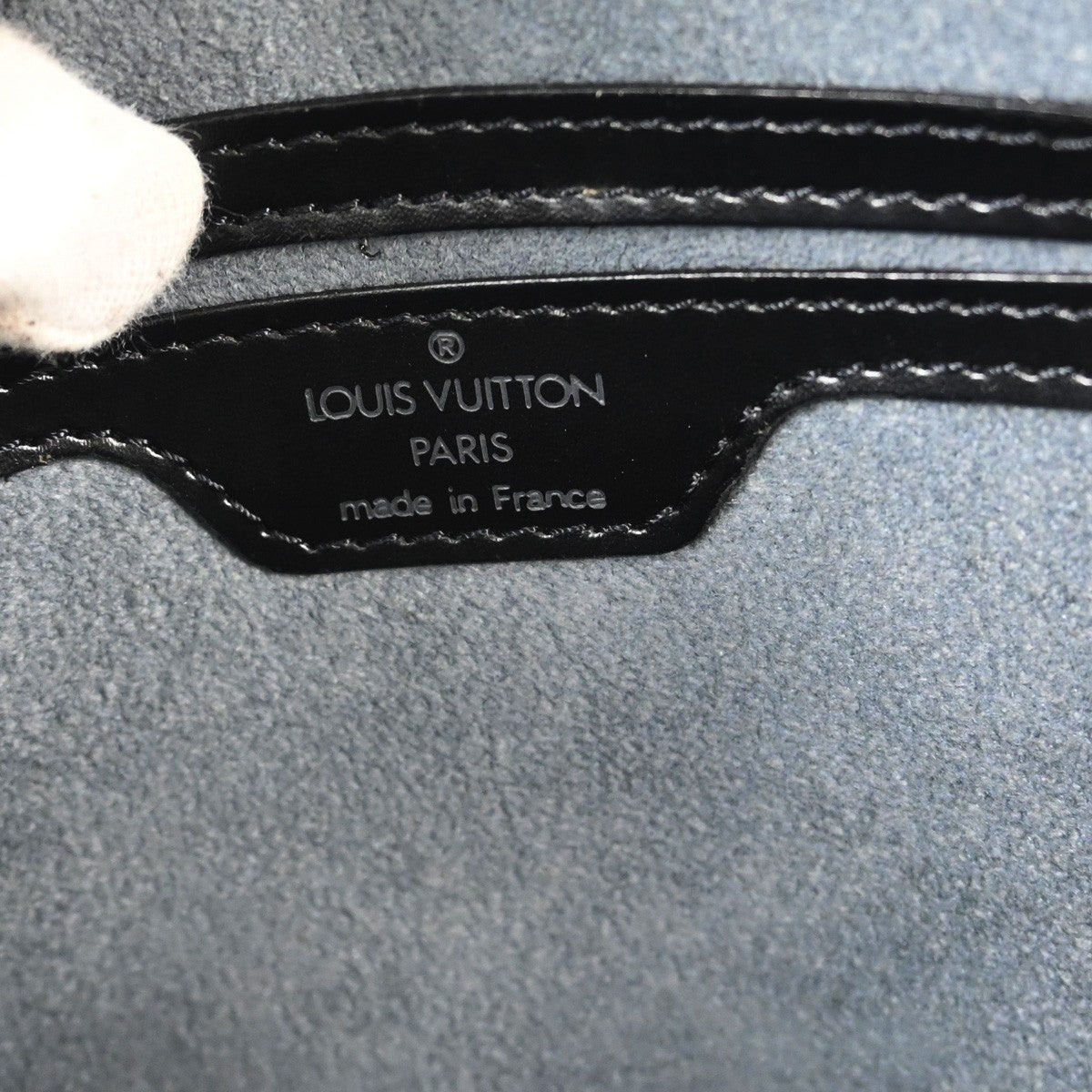 Louis Vuitton Saint Jacques Handbag Epi Leather Black Leather Handbag