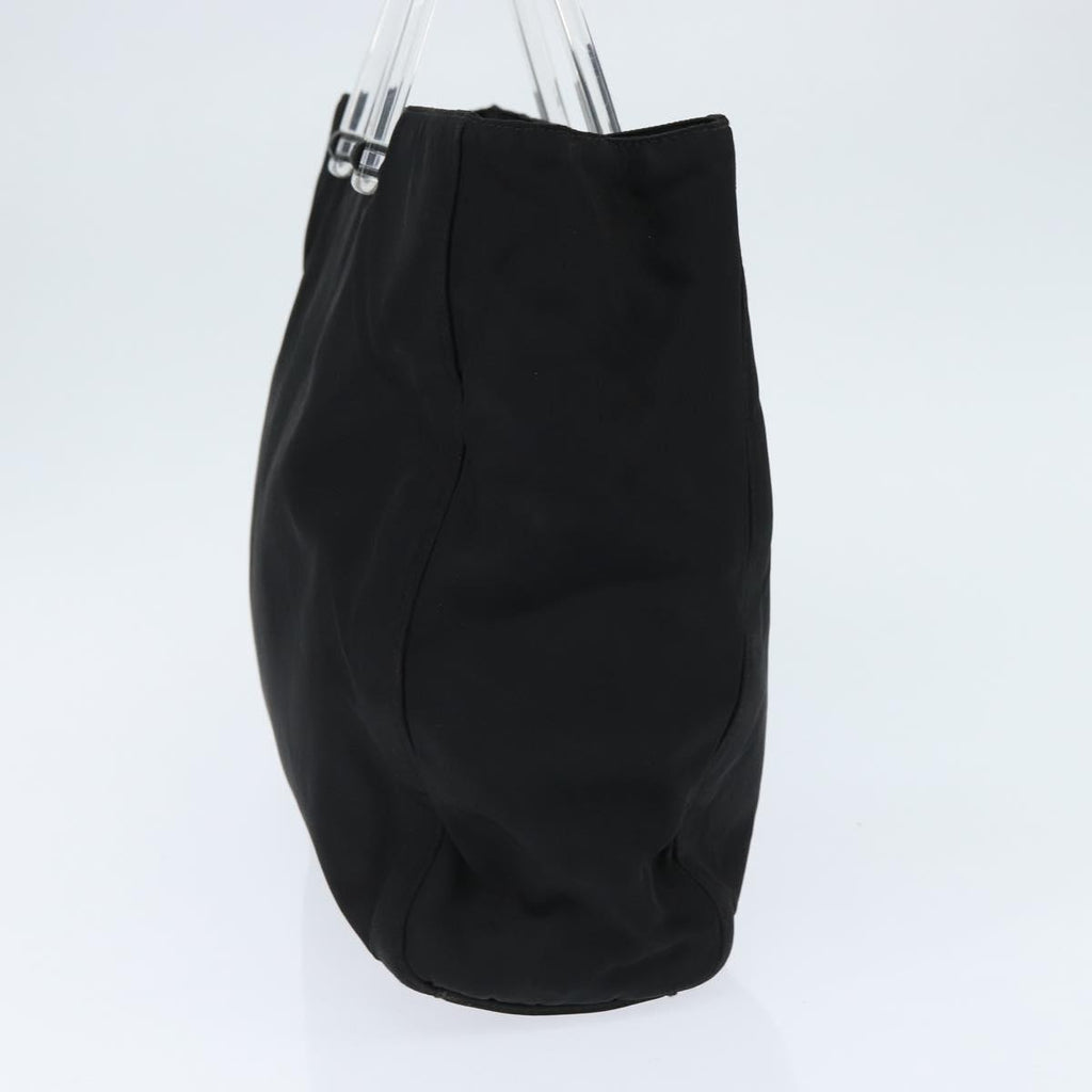 Prada Resin Handle Tote Tessuto Black Nylon Tote Bag Bag