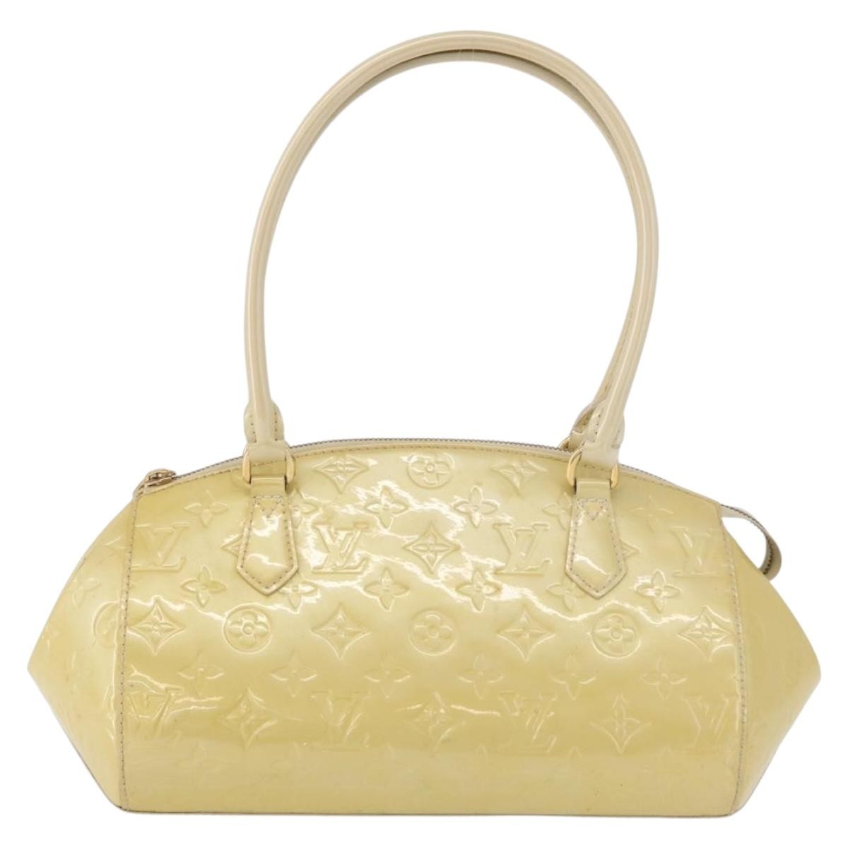 Louis Vuitton Sherwood Handbag Monogram Vernis Yellow Patent_Leather Handbag