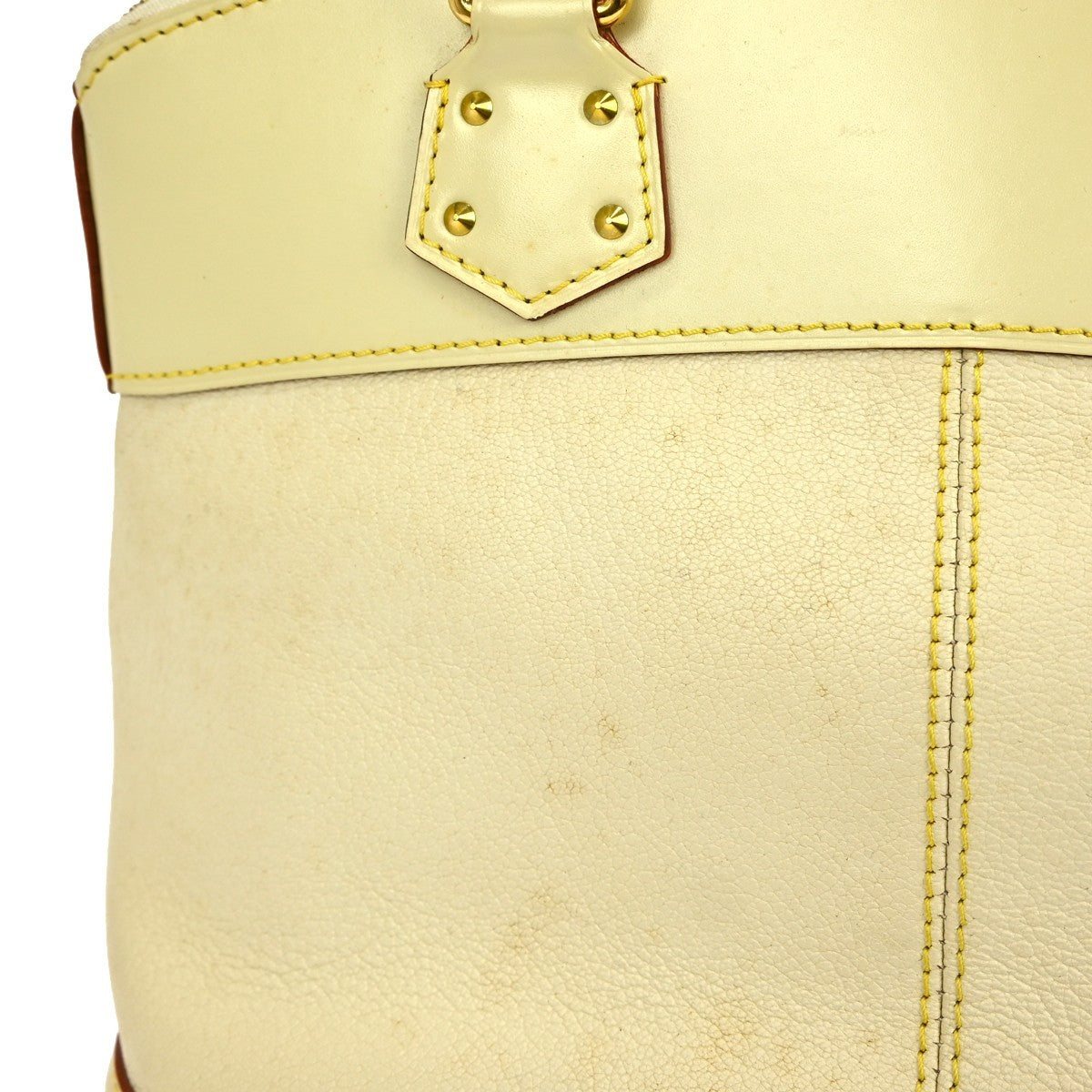 Louis Vuitton Suhali Lockit Handbag Leather Beige Leather Tote Bag
