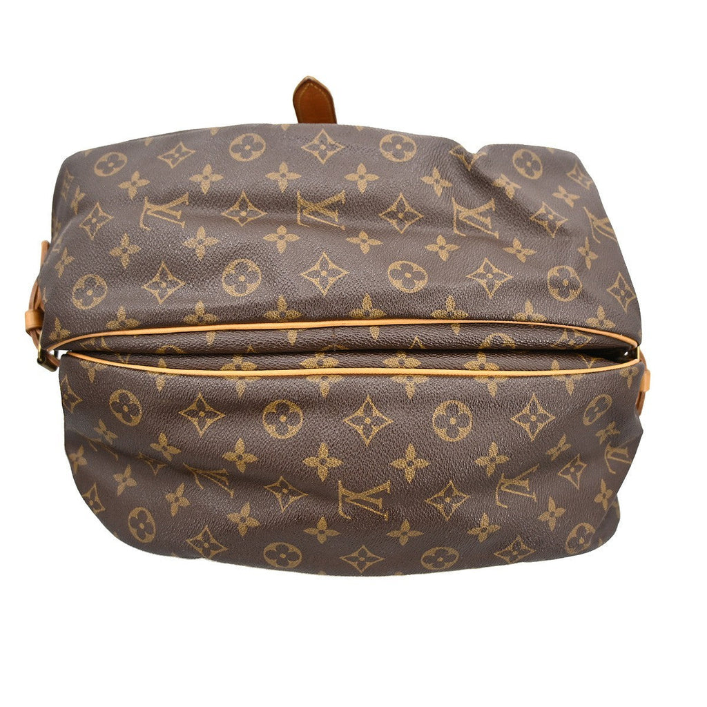 Louis Vuitton Saumur Handbag Monogram Canvas Brown Canvas Shoulder Bag
