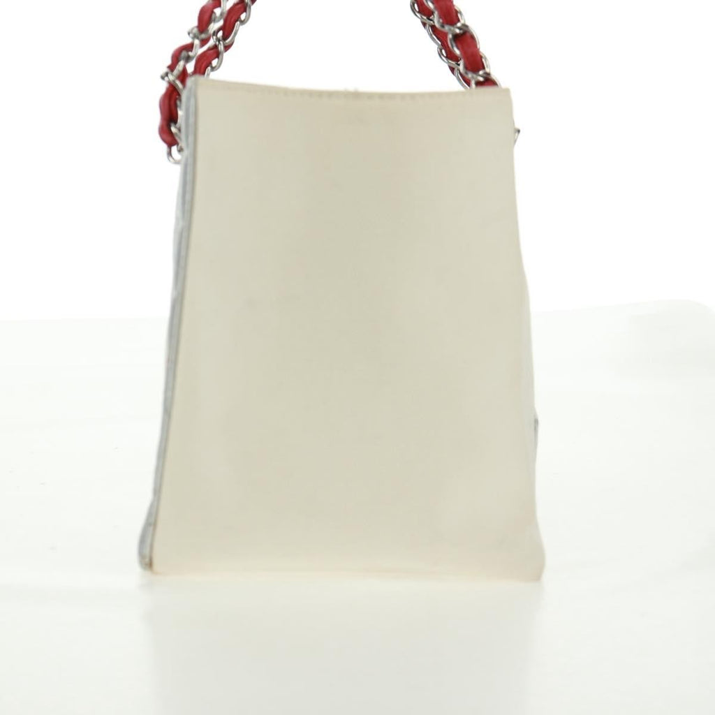 Chanel No.5 Tote Canvas And Leather White Canvas Tote Bag Bag