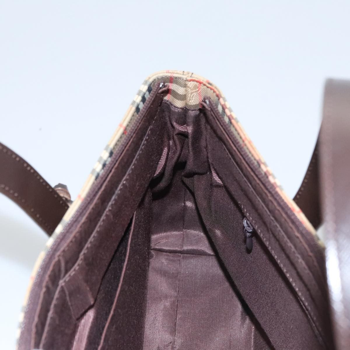 Burberry Nova Check Handbag Nova Check Canvas And Leather Beige Canvas Handbag