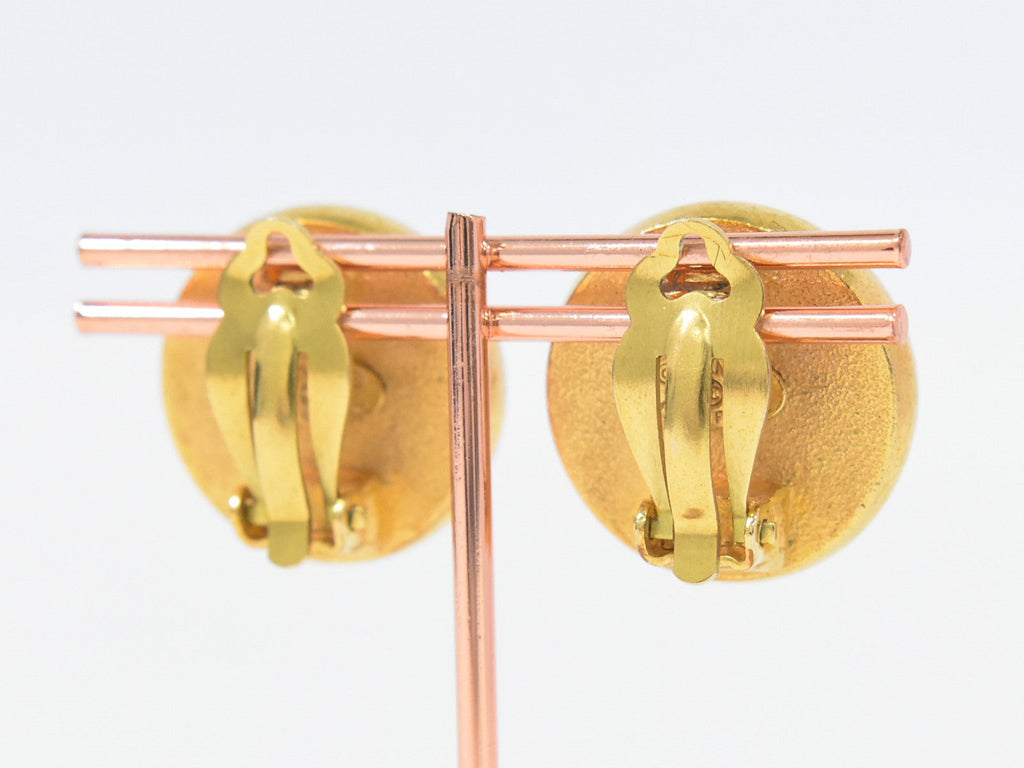 Chanel Cc Hoop Clip-On Earrings Crystal Embellished Metal Gold Gold_Plated Earrings Jewelry