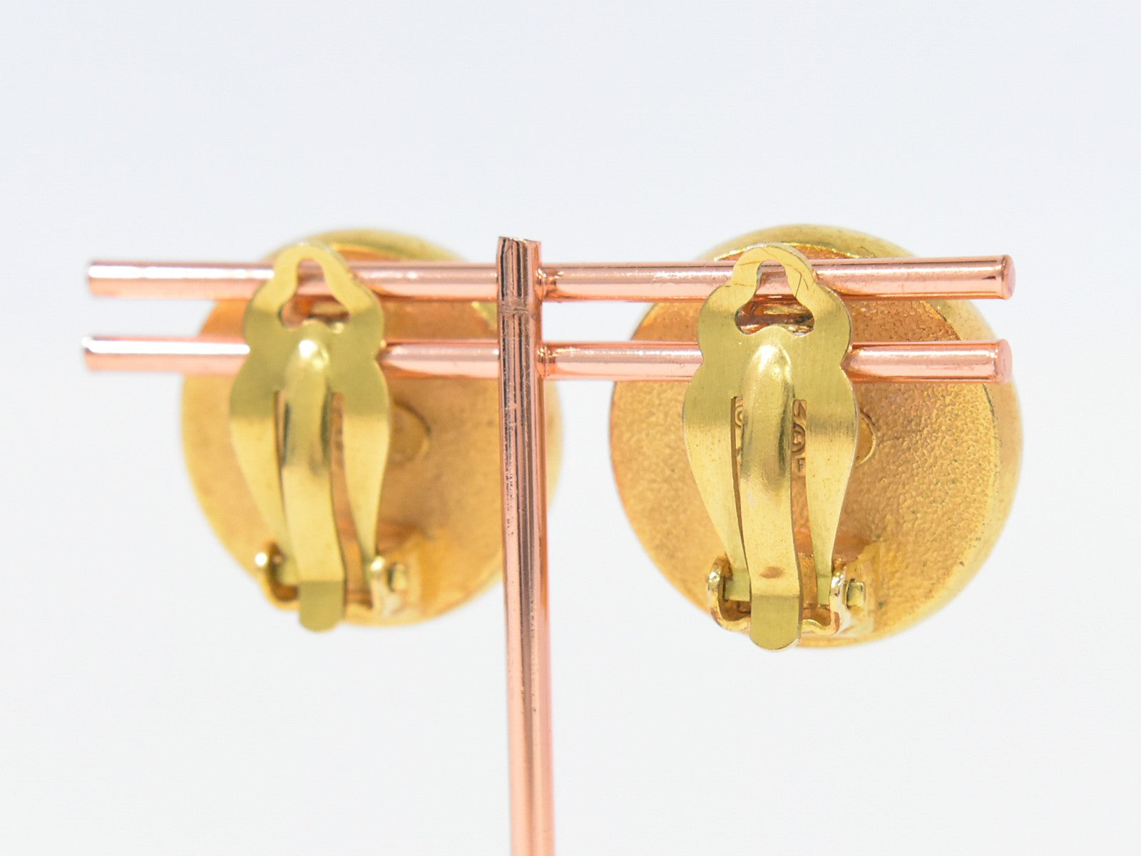 Chanel Cc Hoop Clip-On Earrings Crystal Embellished Metal Gold Gold_Plated Earrings Jewelry