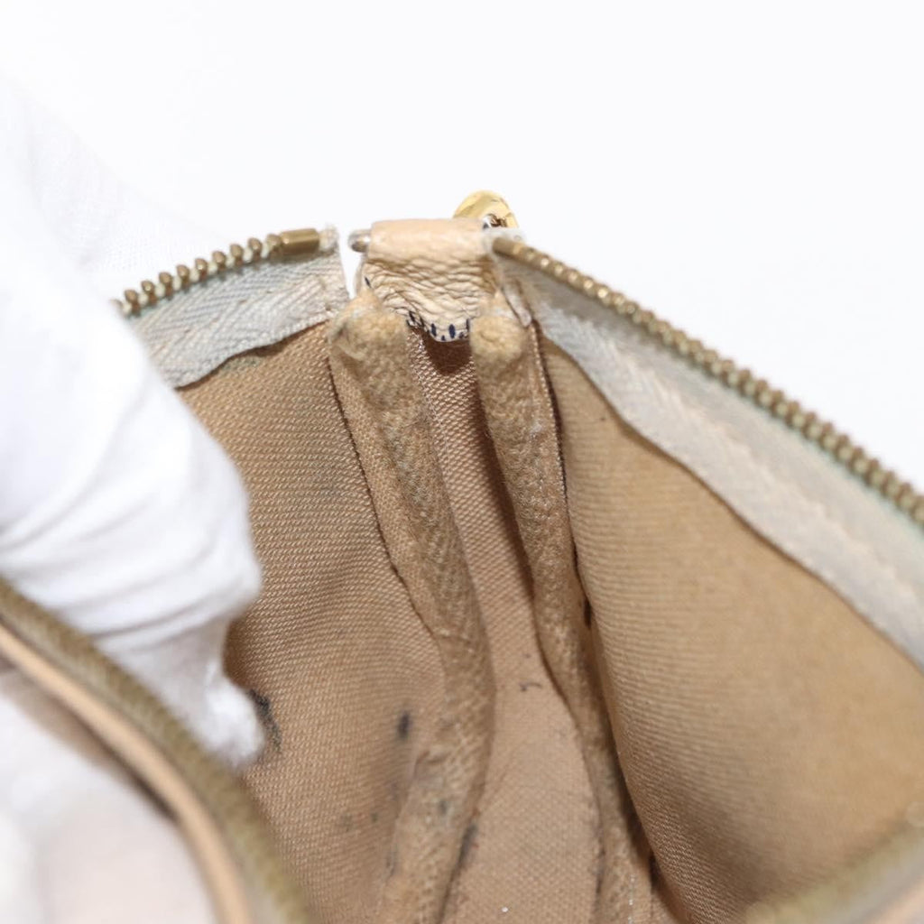 Louis Vuitton Mini Pochette Accessoires Damier Canvas White Canvas Clutche & Pouche Bag