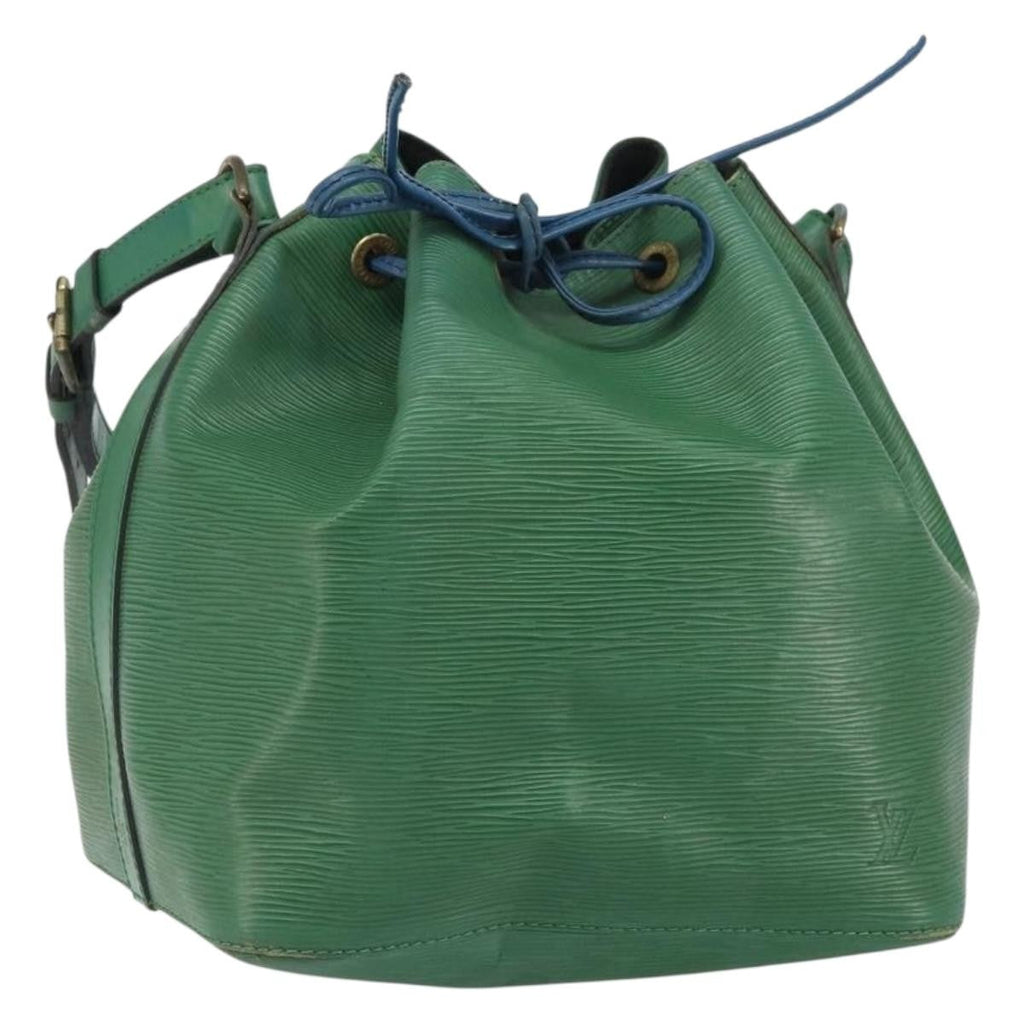 Louis Vuitton Petit Noe Handbag Epi Leather Green Leather Shoulder Bag