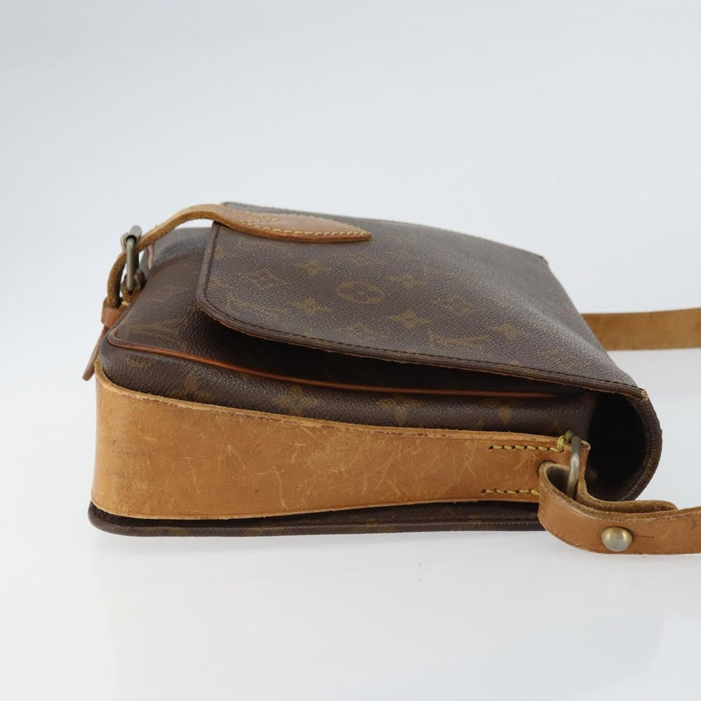 Louis Vuitton Cartouchiere Handbag Monogram Canvas Brown Canvas Shoulder Bag