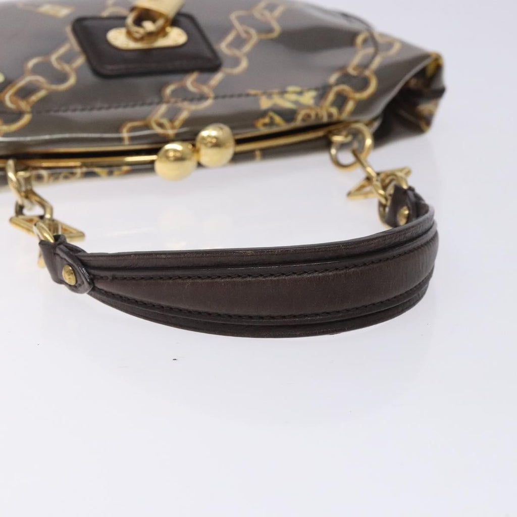Louis Vuitton Charms Pochette Pvc Over Printed Silk Brown Canvas Clutche & Pouche Bag