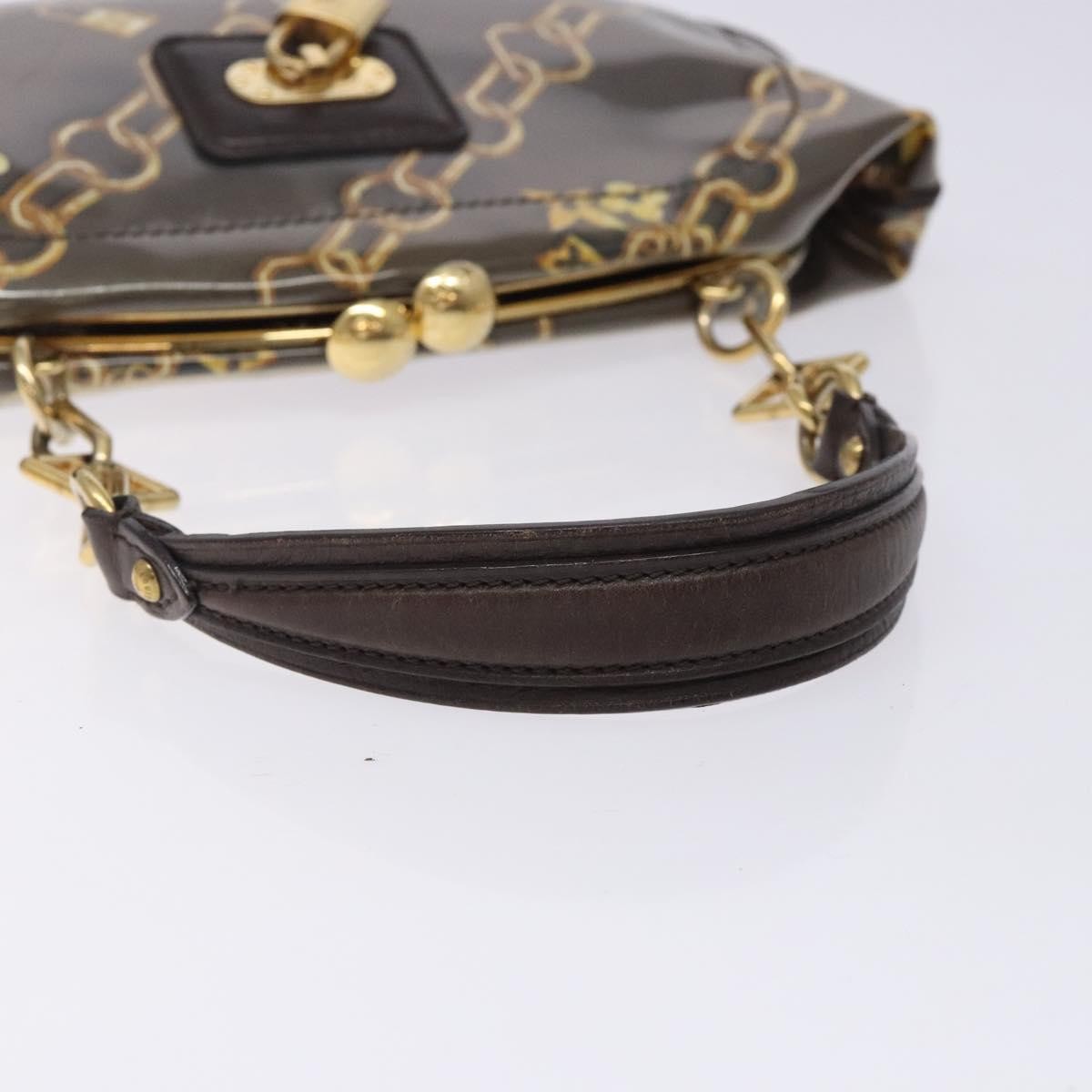 Louis Vuitton Charms Pochette Pvc Over Printed Silk Brown Canvas Clutche & Pouche Bag