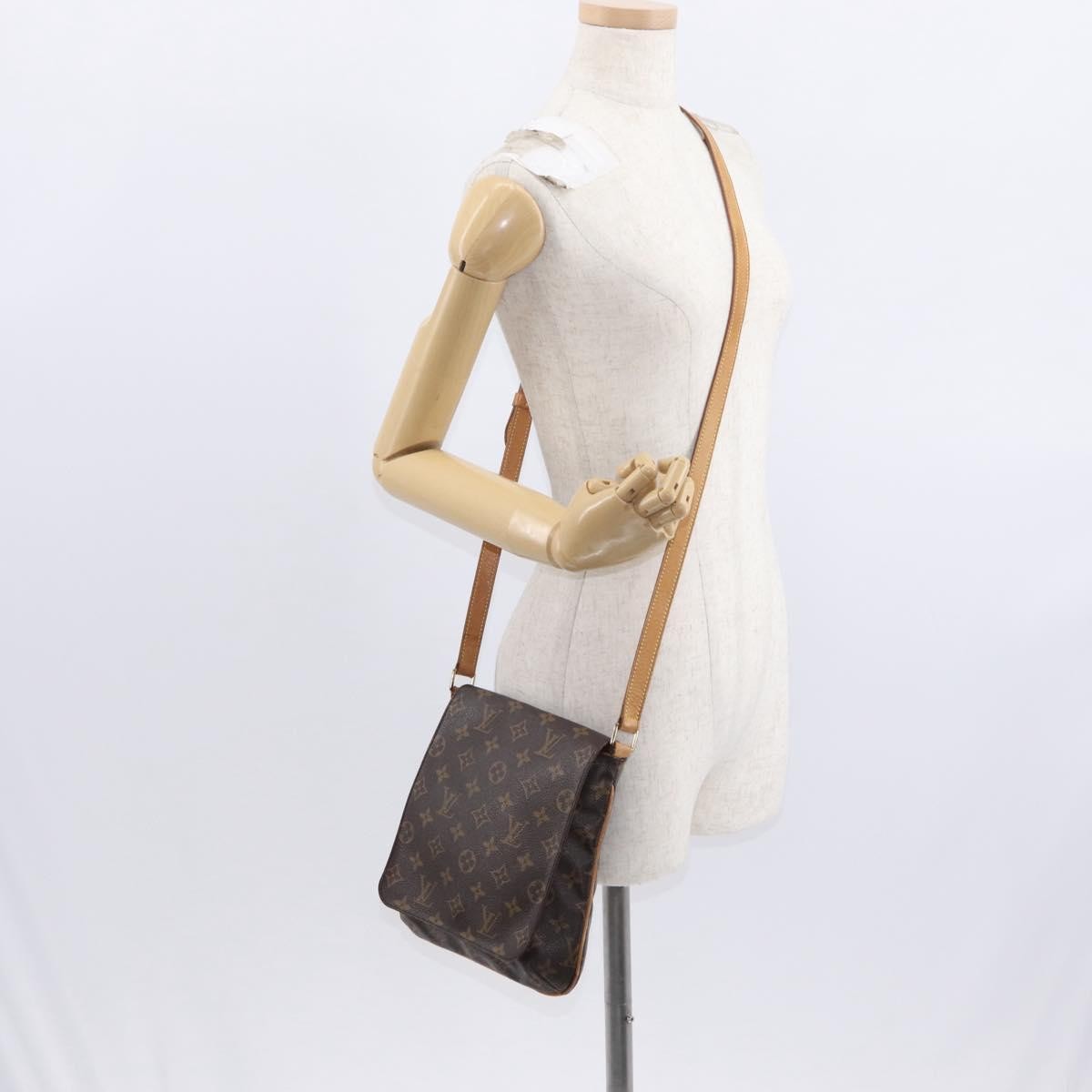 Louis Vuitton Musette Salsa Handbag Monogram Canvas Brown Canvas Shoulder Bag
