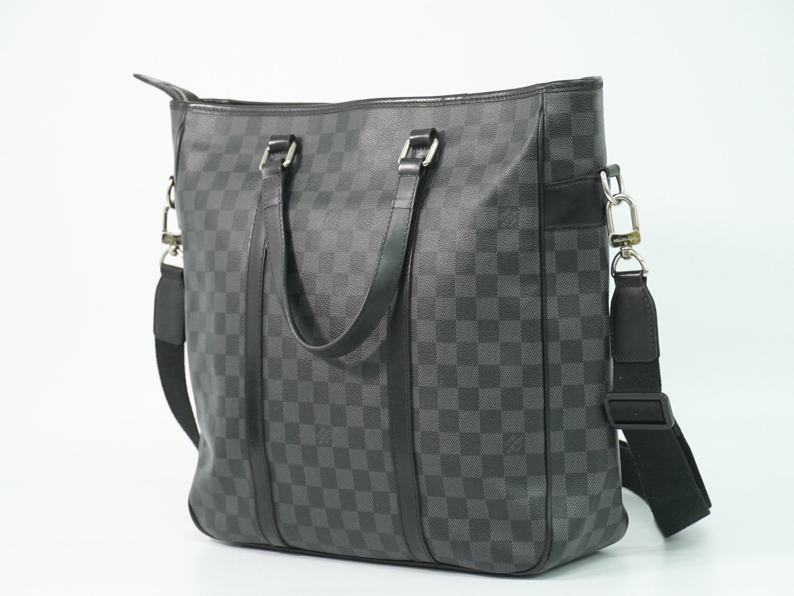 Louis Vuitton Tadao Handbag Damier Graphite Black Canvas Tote Bag