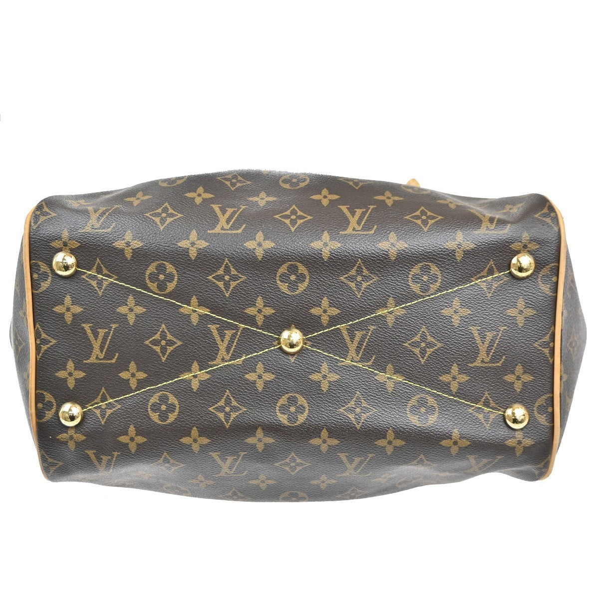 Louis Vuitton Tivoli Handbag Monogram Canvas Brown Canvas Shoulder Bag