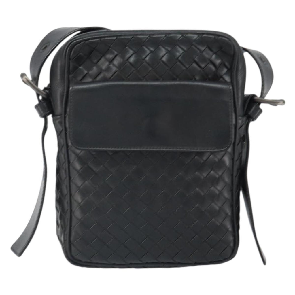 Bottega Veneta Intrecciato Shoulder Bag Leather Black Leather Shoulder Bag Bag