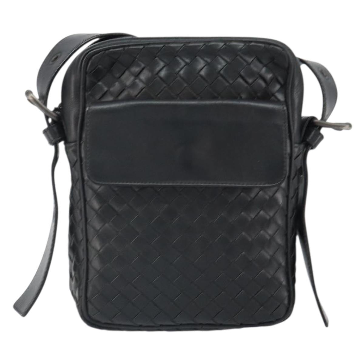 Bottega Veneta Intrecciato Shoulder Bag Leather Black Leather Shoulder Bag Bag