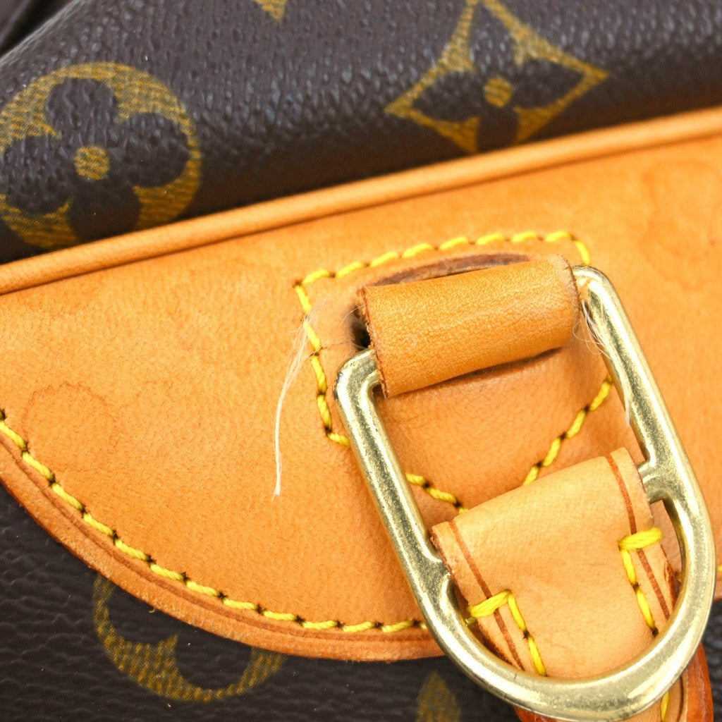 Louis Vuitton Deauville Handbag Monogram Canvas Brown Canvas Handbag