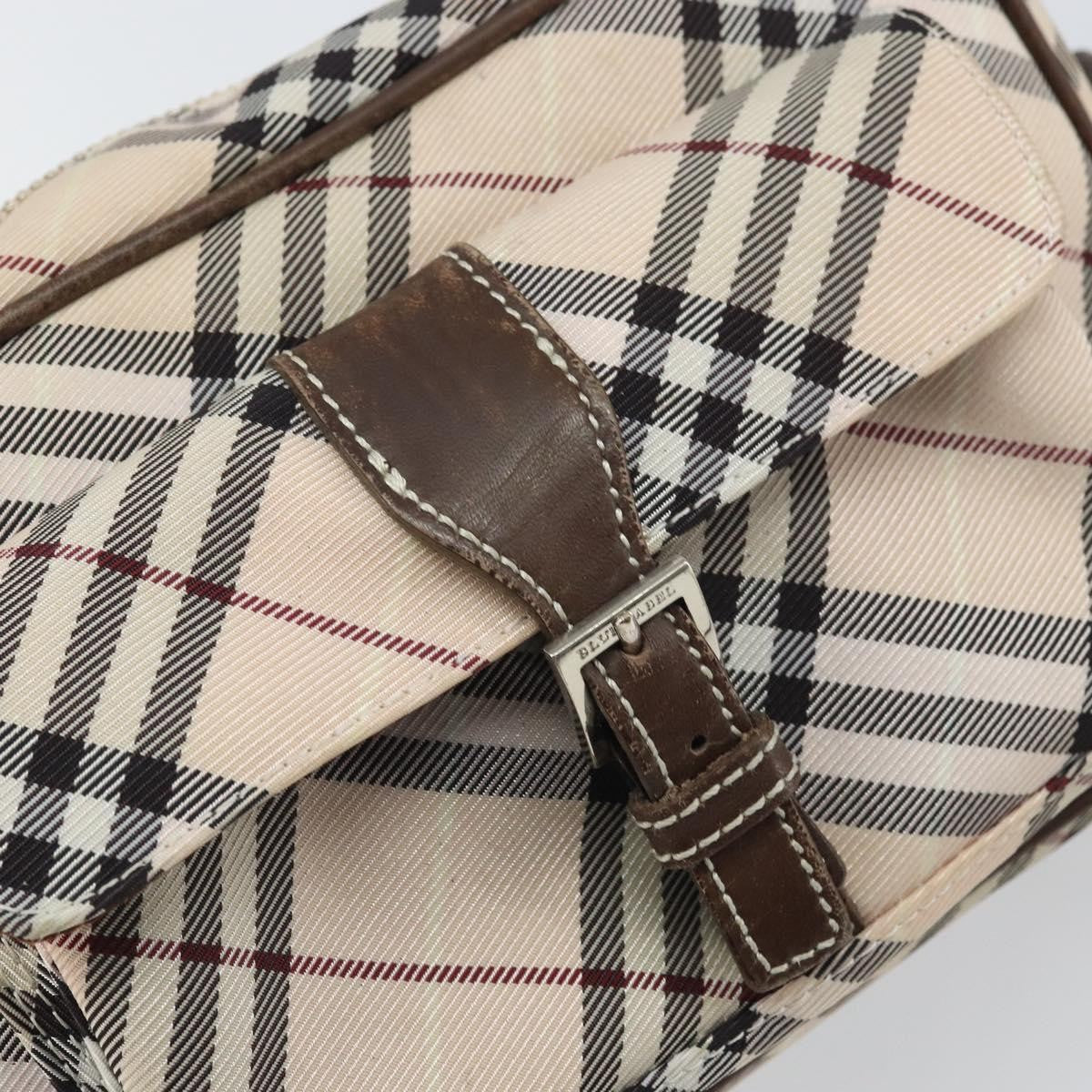 Burberry Nova Check Blue Label Nylon Beige Nylon Shoulder Bag
