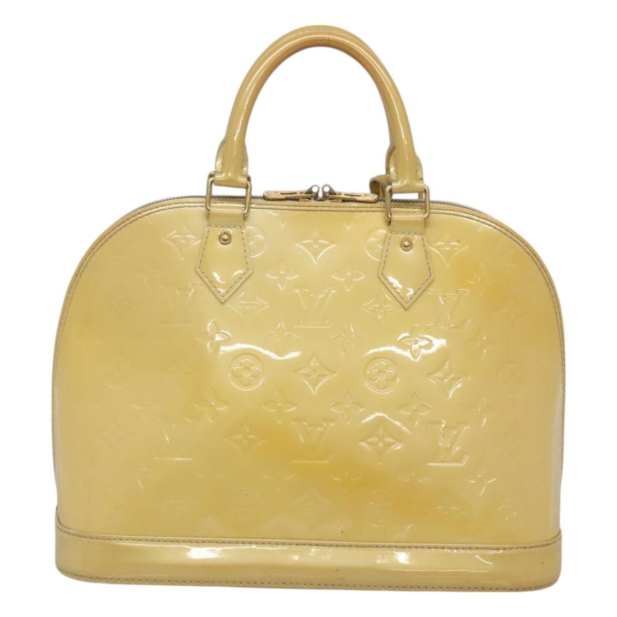 Louis Vuitton Alma Handbag Patent Leather Yellow Patent_Leather Handbag