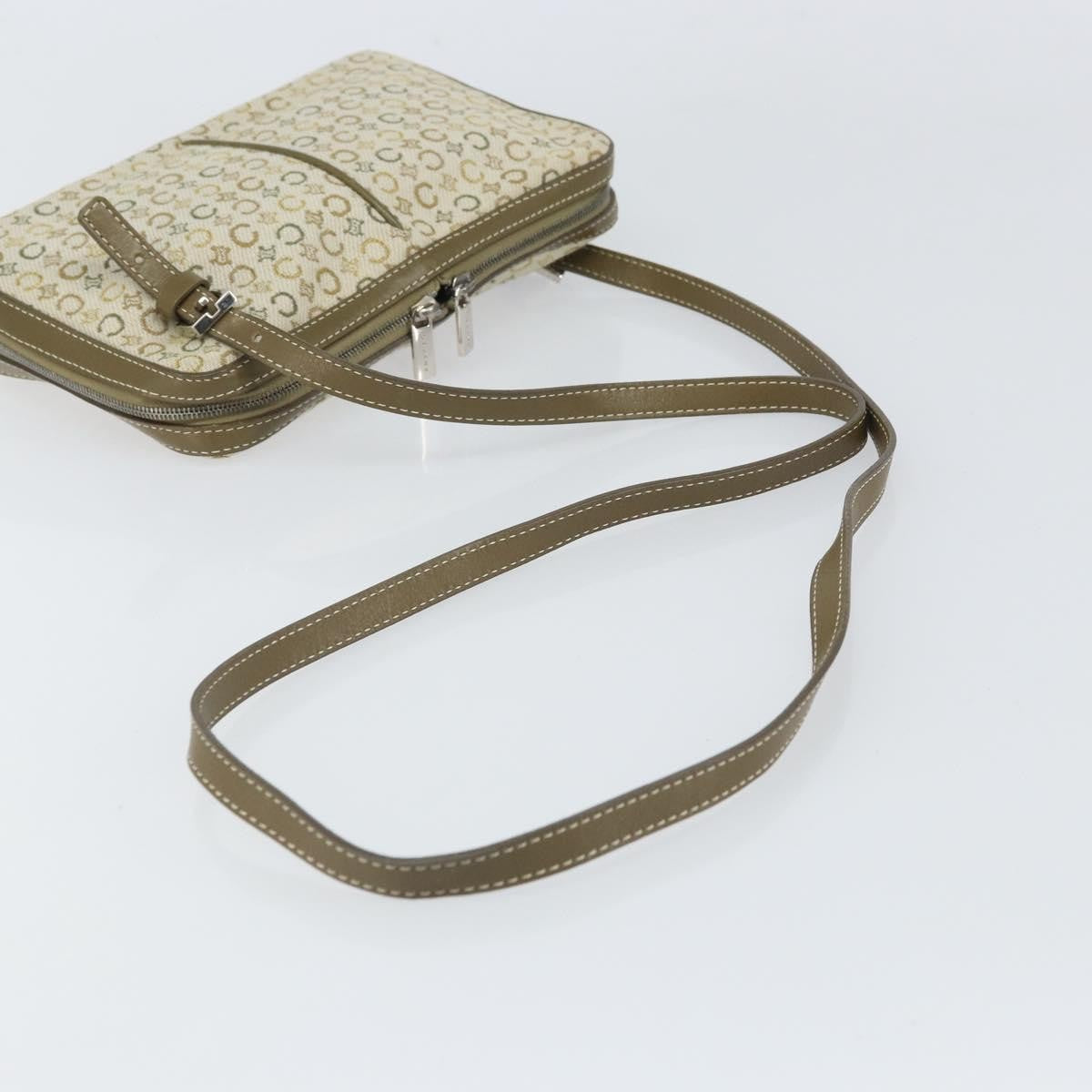 Celine C Macadam Shoulder Bag Canvas Khaki Canvas Shoulder Bag Bag