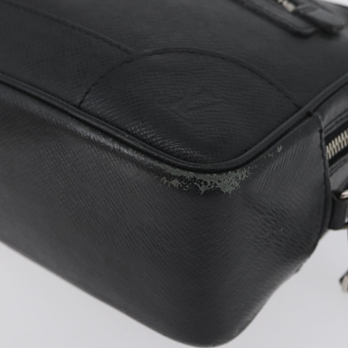 Louis Vuitton Pavel Handbag Taiga Leather Black Leather Clutche & Pouche Bag