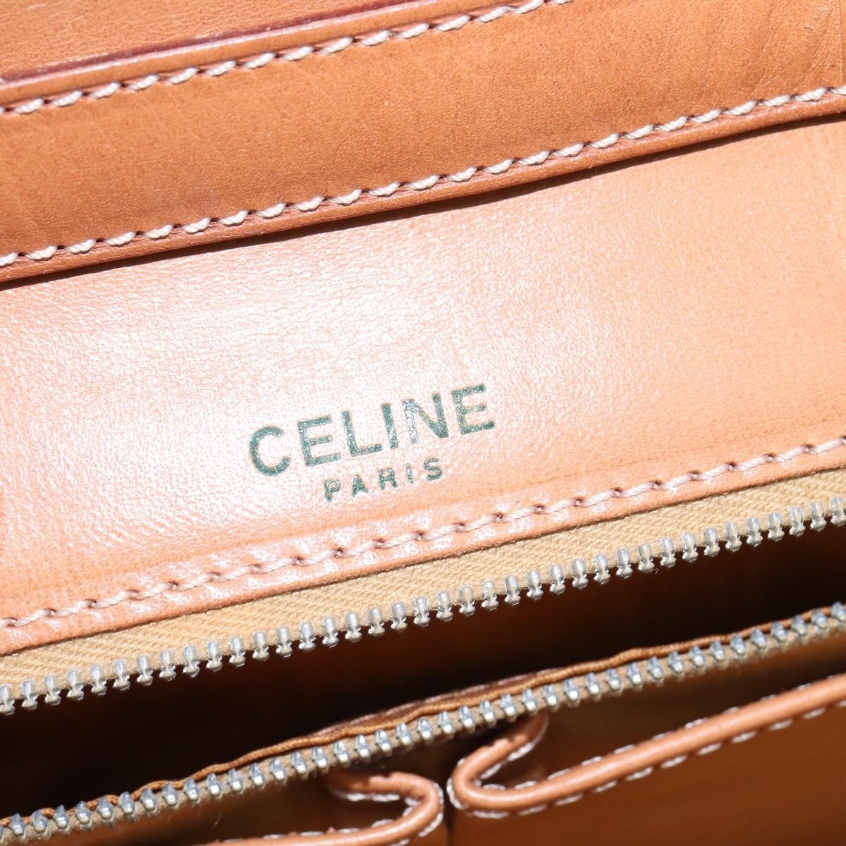 Celine Macadam Shoulder Bag Pvc Leather White Canvas Bag