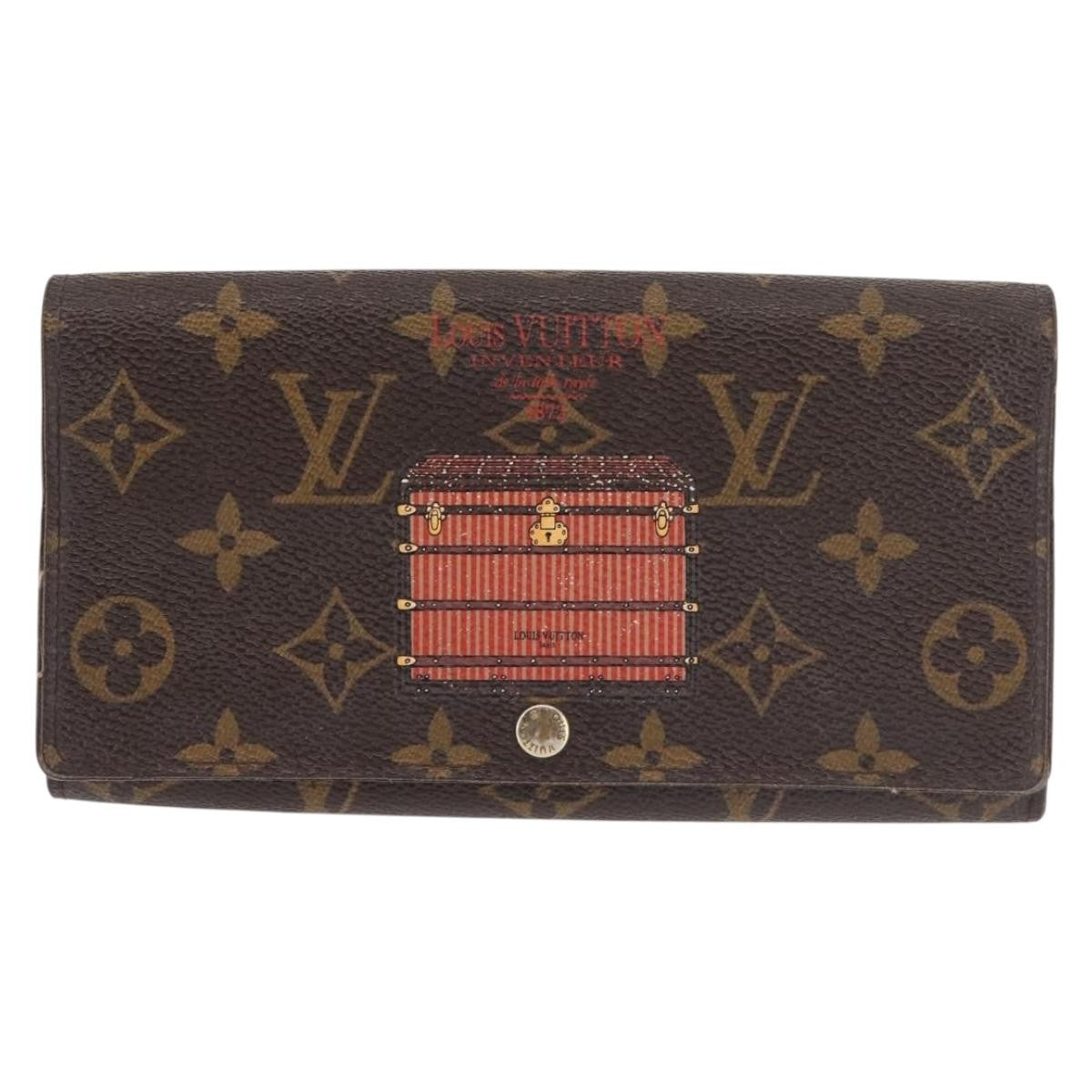 Louis Vuitton Vintage Sarah Wallet Monogram Canvas Brown Canvas Wallets Accessory