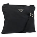 Prada Flat Messenger Bag Tessuto Black Nylon Shoulder Bag Bag