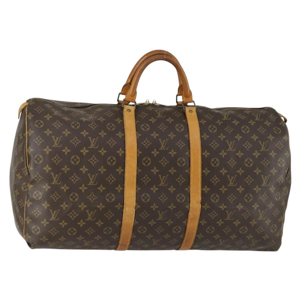 Louis Vuitton Keepall Bag Monogram Canvas Brown Canvas Travel Bag