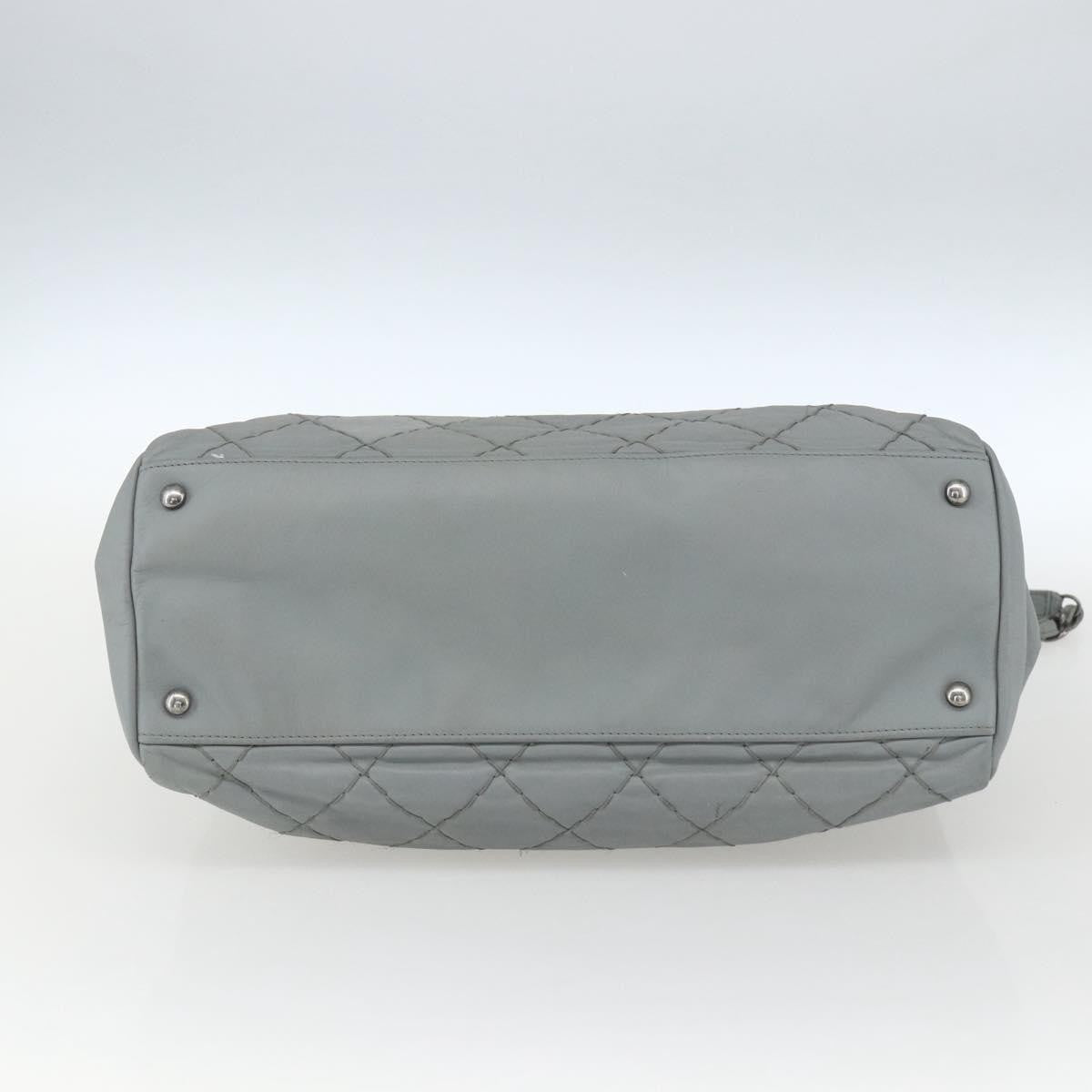 Chanel Just Mademoiselle Bag Quilted Leather Gray Leather Shoulder Bag Bag