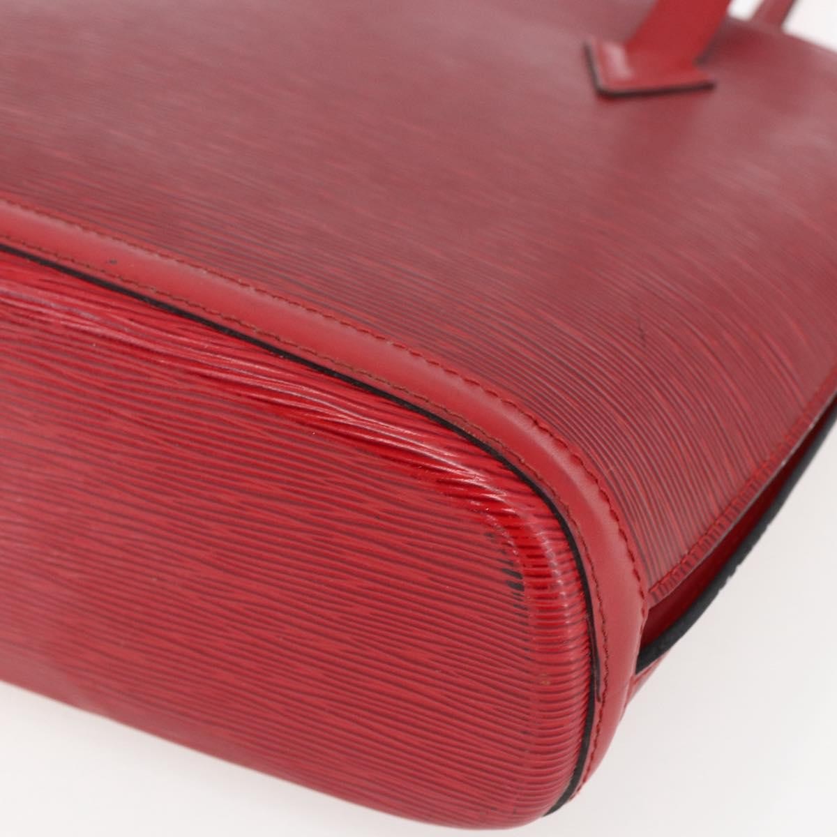 Louis Vuitton Lussac Handbag Epi Leather Red Leather Shoulder Bag