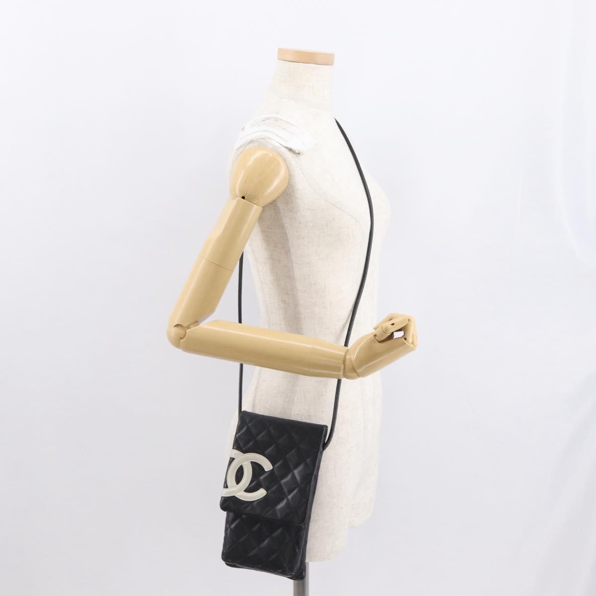 Chanel Cambon Flap Crossbody Bag Quilted Lambskin Silver Leather Shoulder Bag Bag