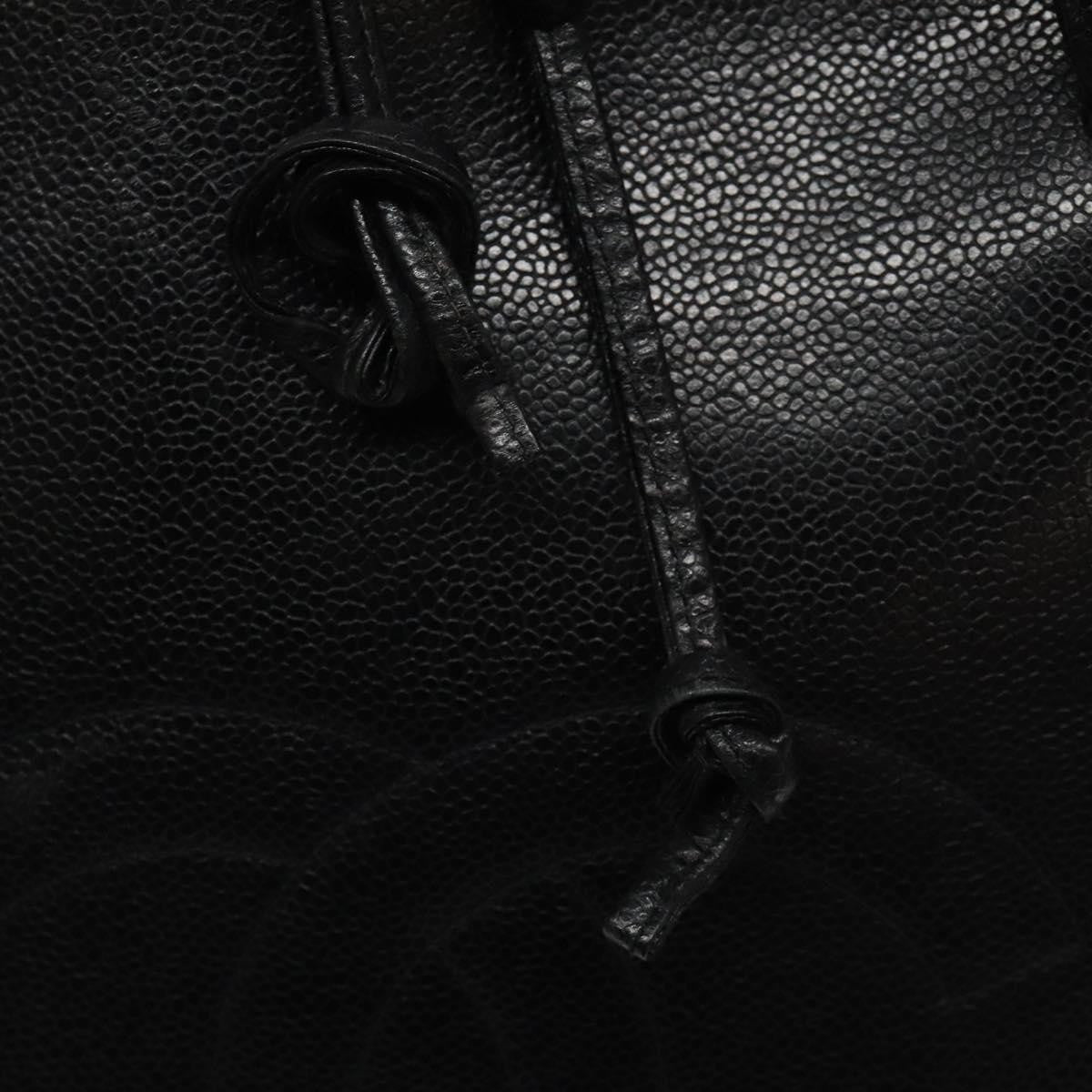 Chanel Vintage Cc Dome Bag Caviar Black Calfskin Handbag