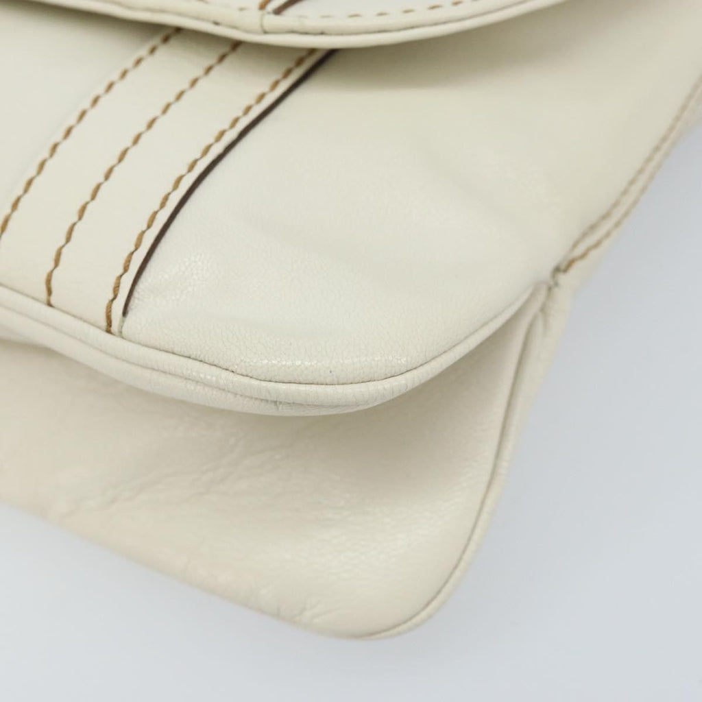 Gucci Vintage Handbag Leather White Leather Handbag (Pre-Owned)
