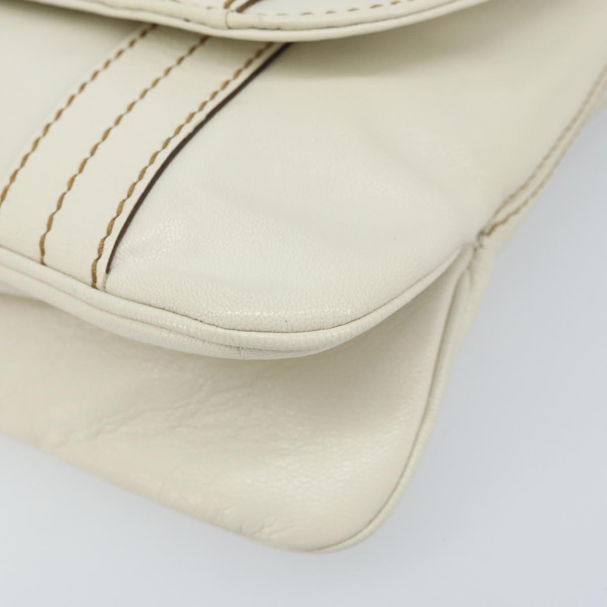 Gucci Vintage Handbag Leather White Leather Handbag (Pre-Owned)