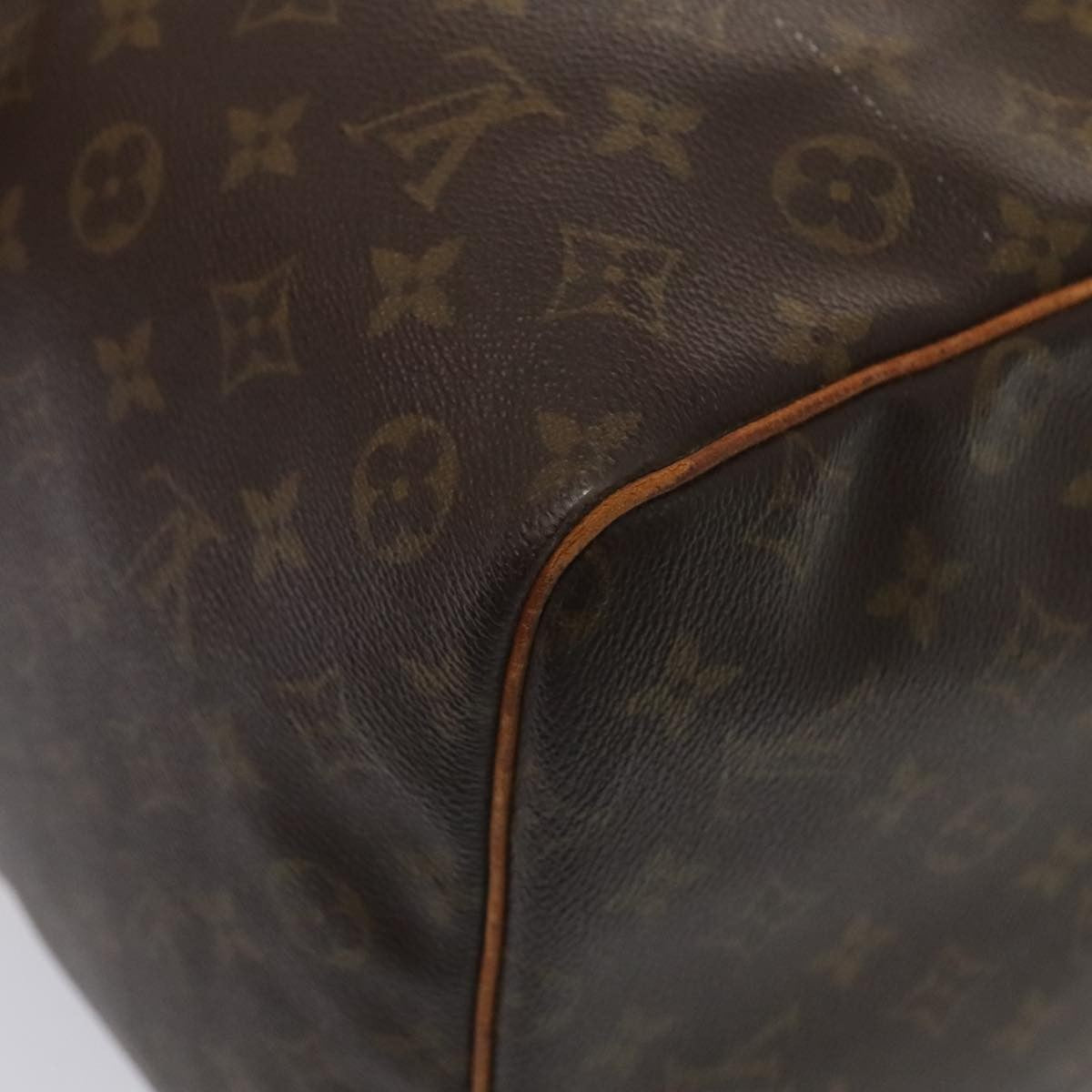 Louis Vuitton Keepall Bag Monogram Canvas Brown Canvas Travel Bag