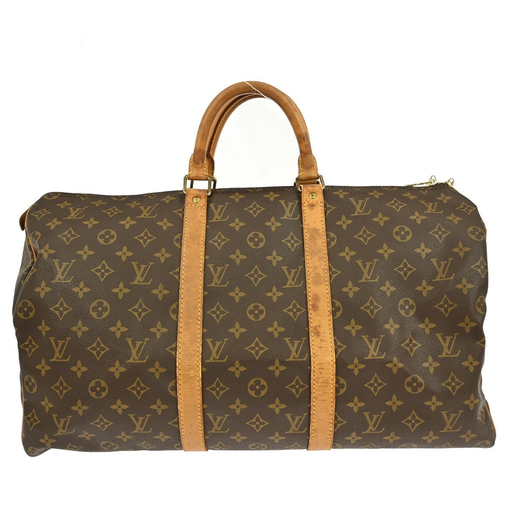 Louis Vuitton Keepall Bag Monogram Canvas Brown Canvas Travel Bag