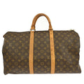 Louis Vuitton Keepall Bag Monogram Canvas Brown Canvas Travel Bag