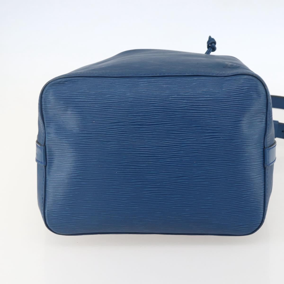 Louis Vuitton Petit Noe Handbag Epi Leather Blue Leather Shoulder Bag