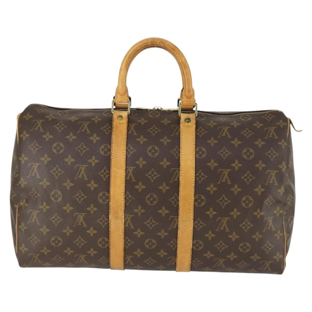 Louis Vuitton Keepall Bag Monogram Canvas Brown Canvas Travel Bag