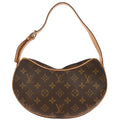 Louis Vuitton Croissant Handbag Monogram Canvas Brown Canvas Handbag