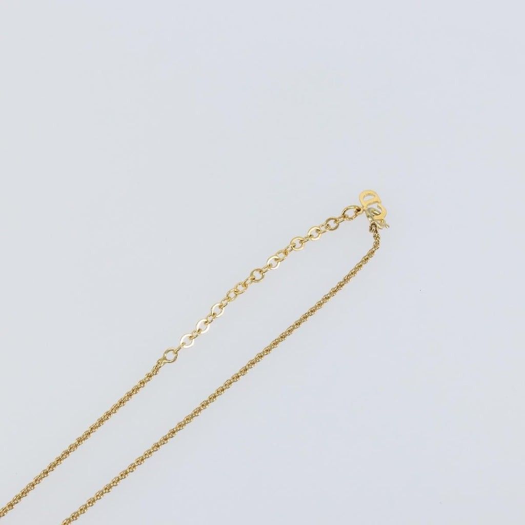 Christian Dior Cd Round Pendant Necklace Metal Gold Metal Necklace Jewelry (Pre-Owned)
