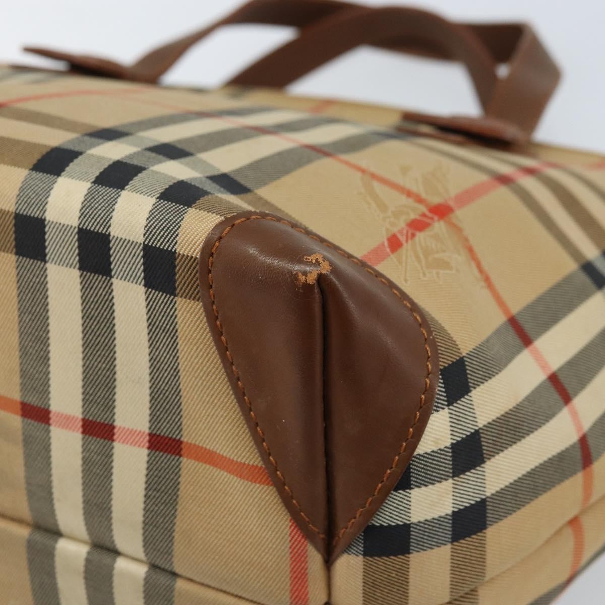 Burberry Nova Check Tote Canvas Check Pattern Beige Canvas Tote Bag