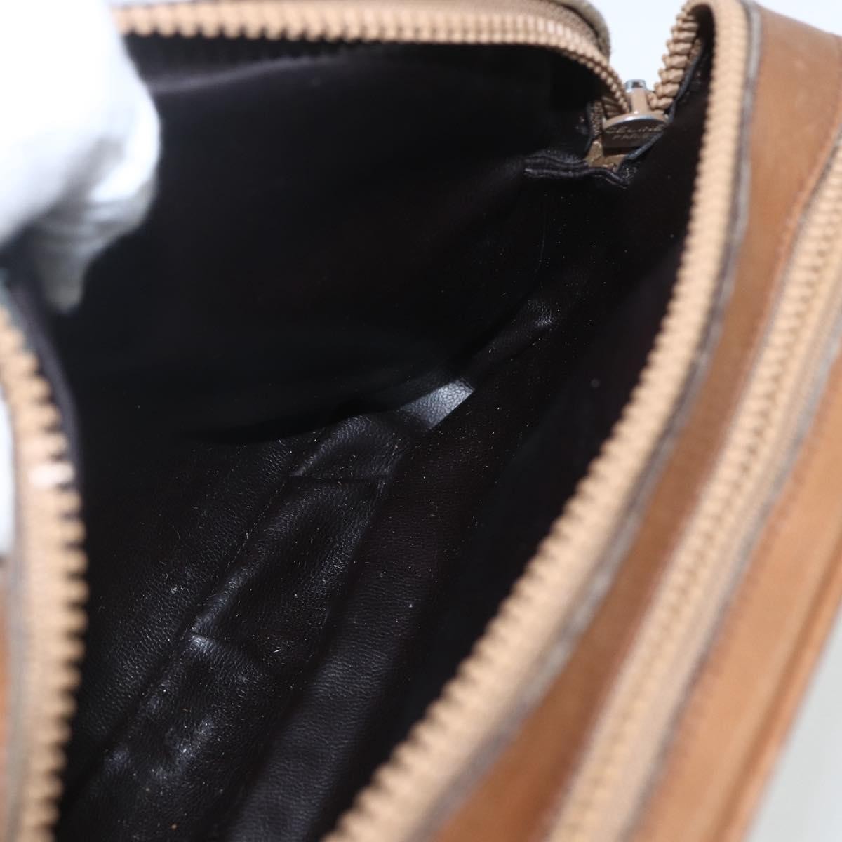 Celine Vintage Macadam Shoulder Bag Canvas And Leather Brown Canvas Shoulder Bag Bag