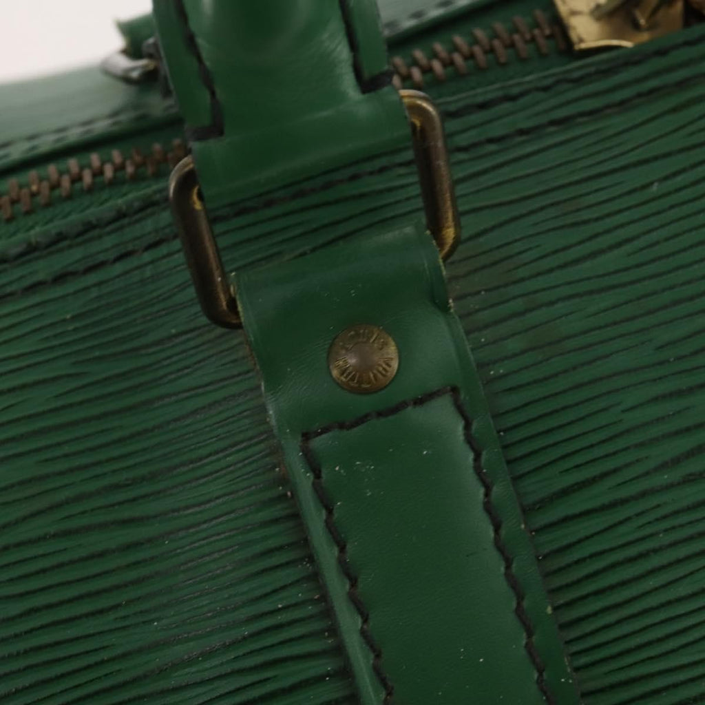 Louis Vuitton Keepall Bag Epi Leather Green Leather Travel Bag