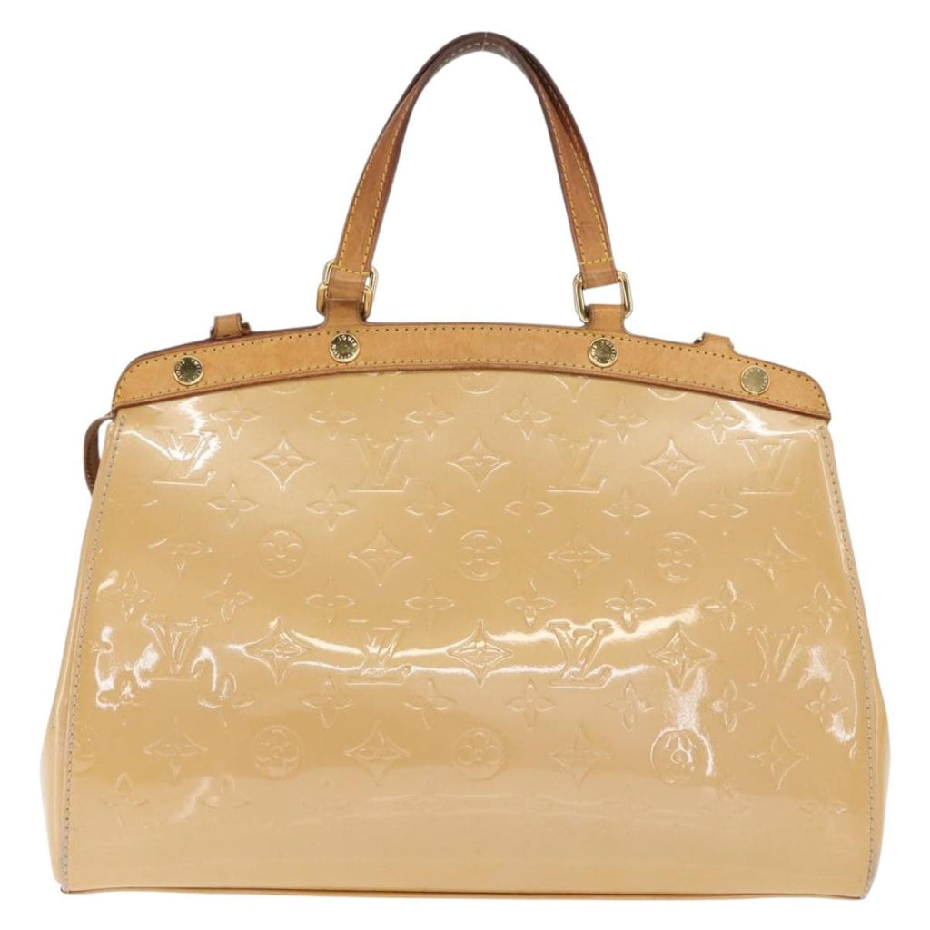 Louis Vuitton Blair Monogram Vernis Beige Patent_Leather Handbag