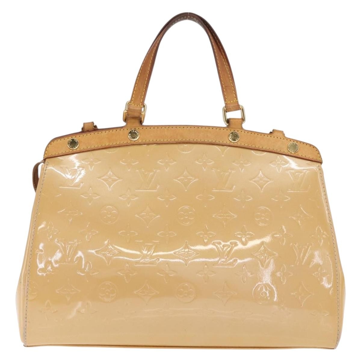 Louis Vuitton Blair Monogram Vernis Beige Patent_Leather Handbag