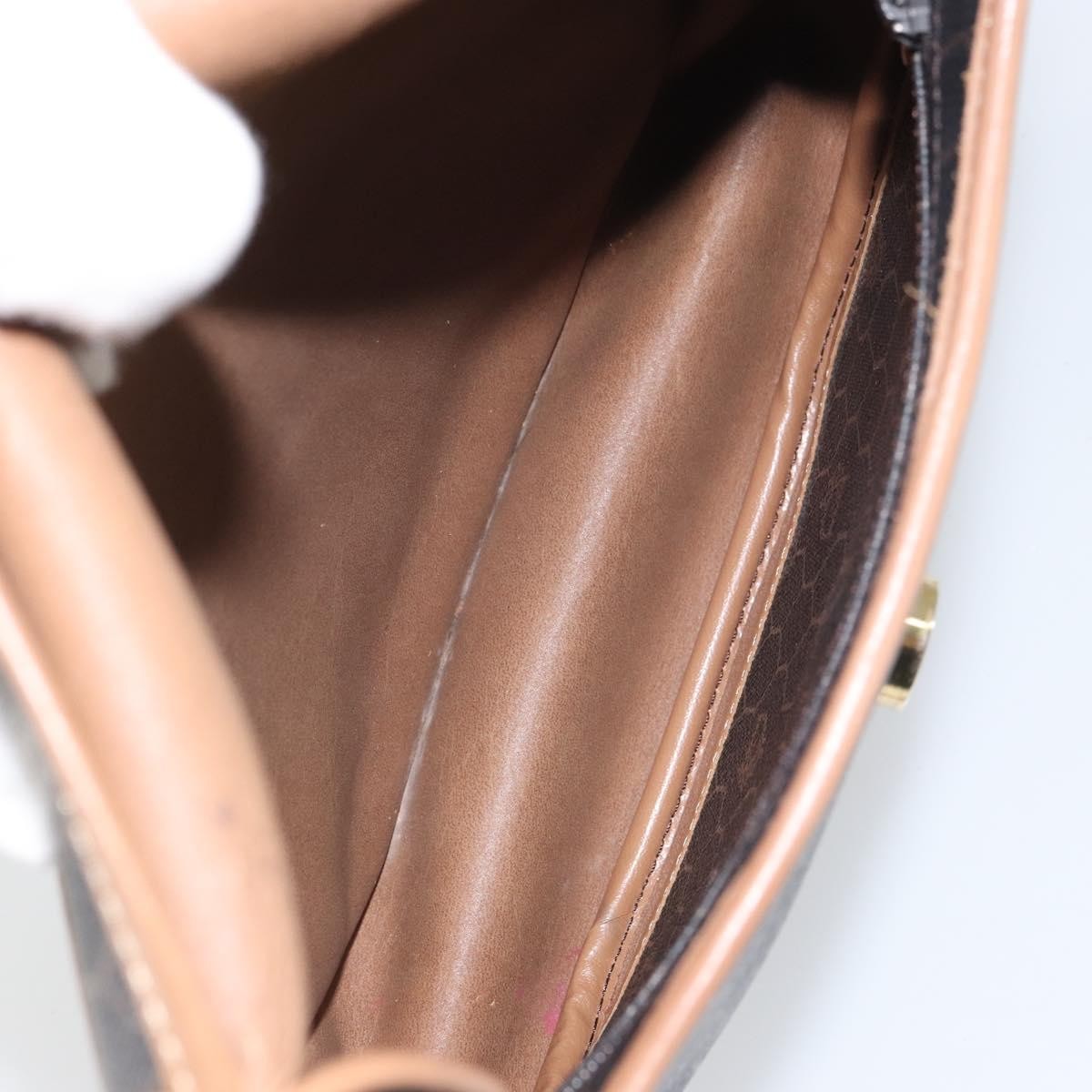 Christian Dior Vintage Honeycomb Flap Crossbody Bag Coated Canvas Black Canvas Shoulder Bag Bag (Pre-Owned)