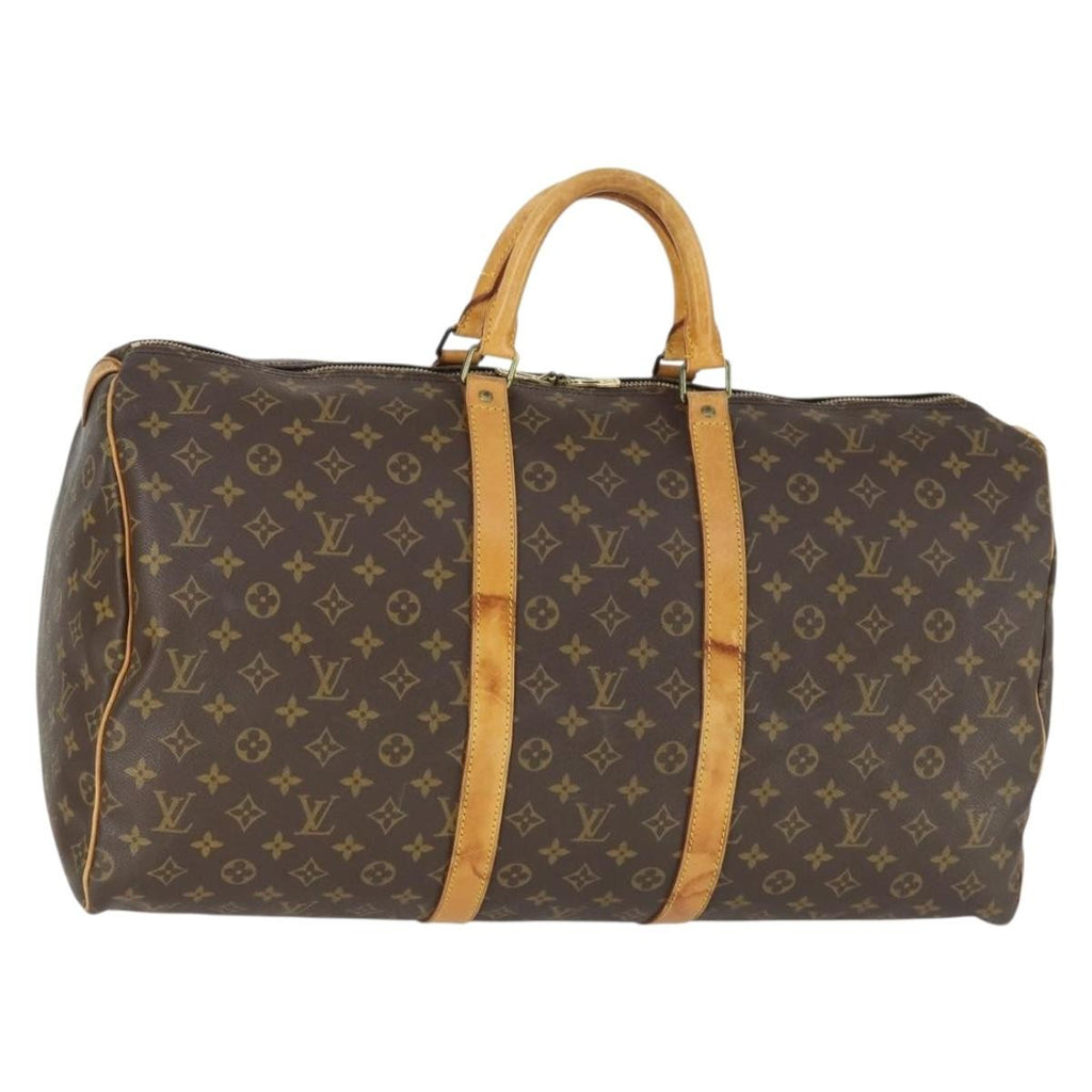 Louis Vuitton Keepall Bag Monogram Canvas Brown Canvas Travel Bag