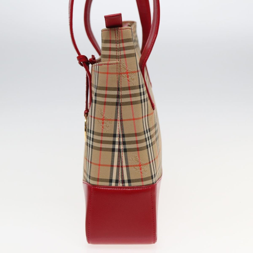 Burberry Nova Check Tote Canvas And Leather Beige Canvas Tote Bag